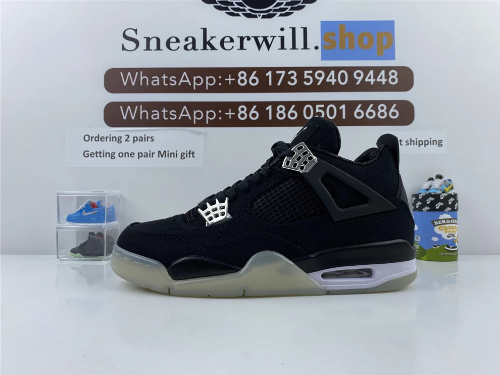 SportInspired Air Jordan 4 Black Silver 812