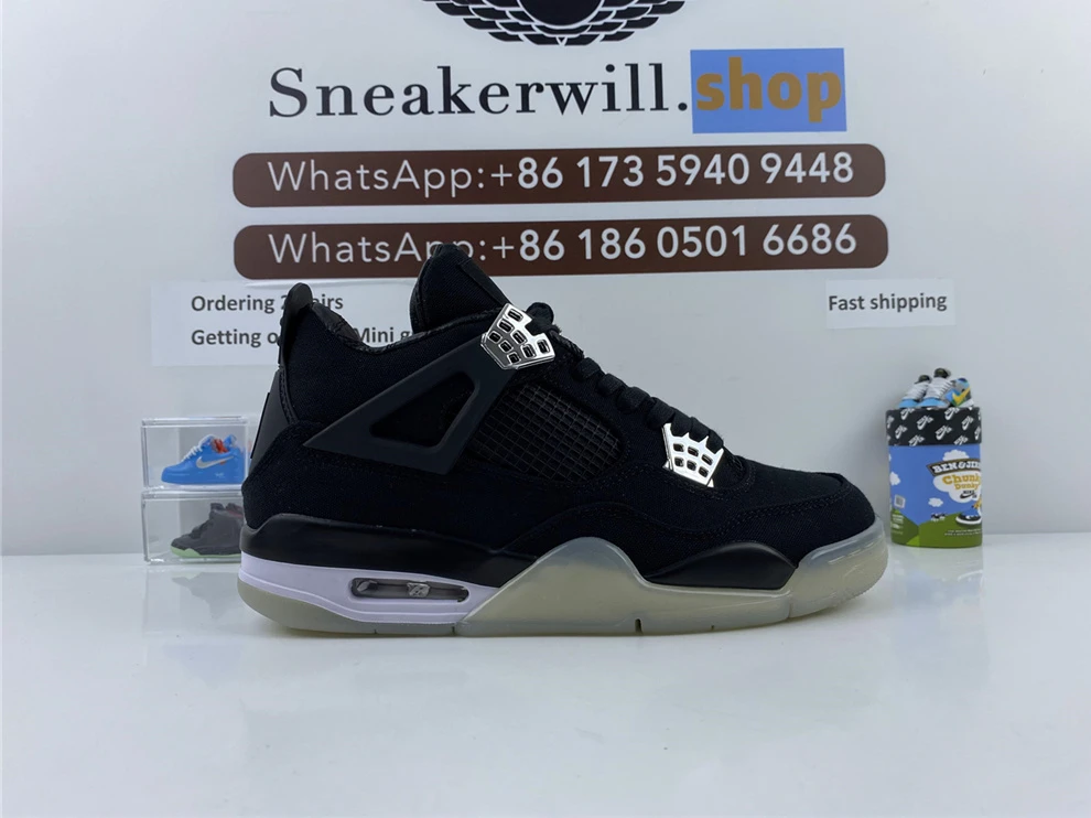 SportInspired Air Jordan 4 Black Silver 812