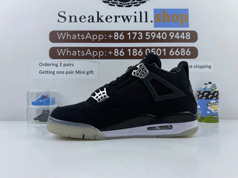 SportInspired Air Jordan 4 Black Silver 812