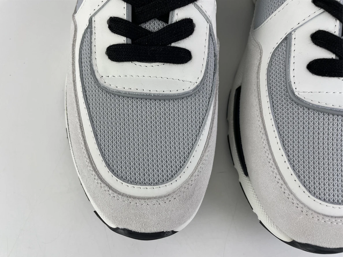 SportInspired CHANEL White sneakers with Black LOGO 1223