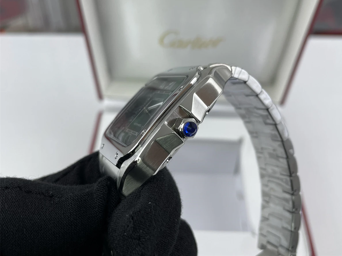 SportInspired Cartier mens Watch with Green dial, (39.8x47.5x9.08mm ) 327