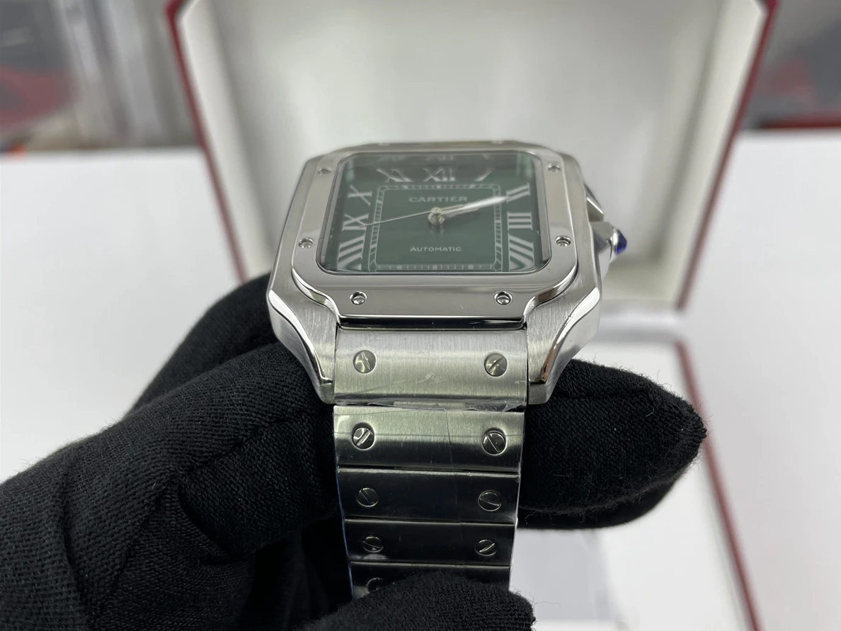 SportInspired Cartier mens Watch with Green dial, (39.8x47.5x9.08mm ) 327