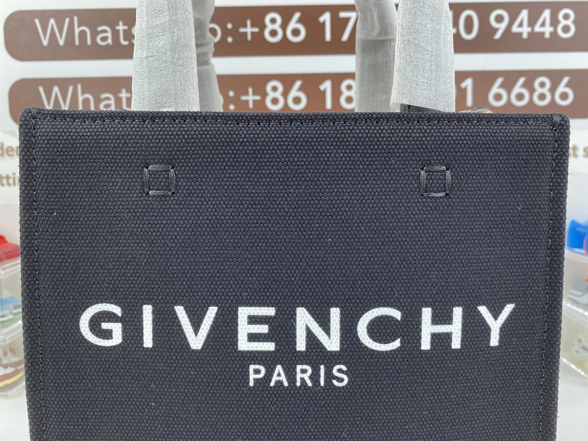 SportInspired GIVENCHY Black Canvas TOTE Bag (19x8x16cm) 287