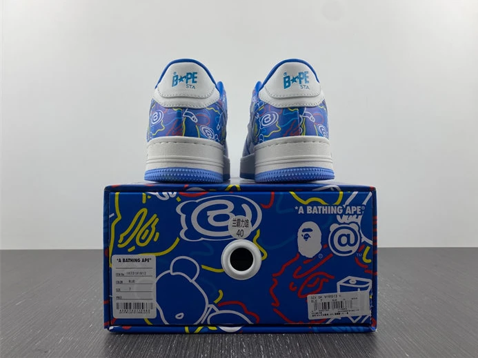 StreetReady 246 A Bathing Ape Bape Sta Medicom Toy Bearbrick Camo Blue 2790
