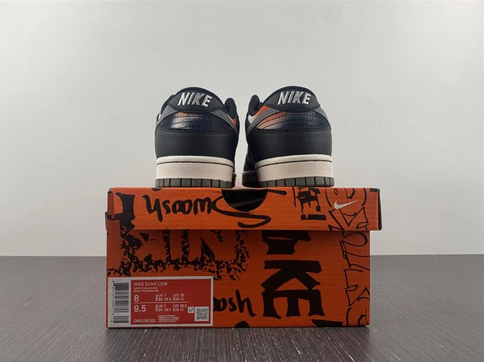 StreetReady 6110 Nike Dunk Low Graffiti Black Red DM0108- 1925