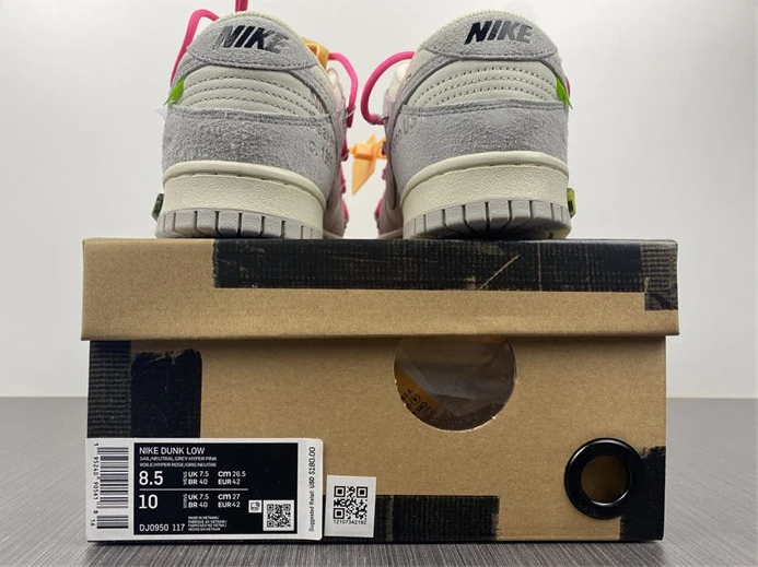 StreetReady 8431 Nike Dunk Low Off-White Lot 17 DJ0950- 2355