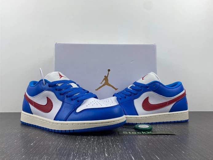 StreetReady Jordan 1 Low Sport Blue Gym Red DC0774-416 606