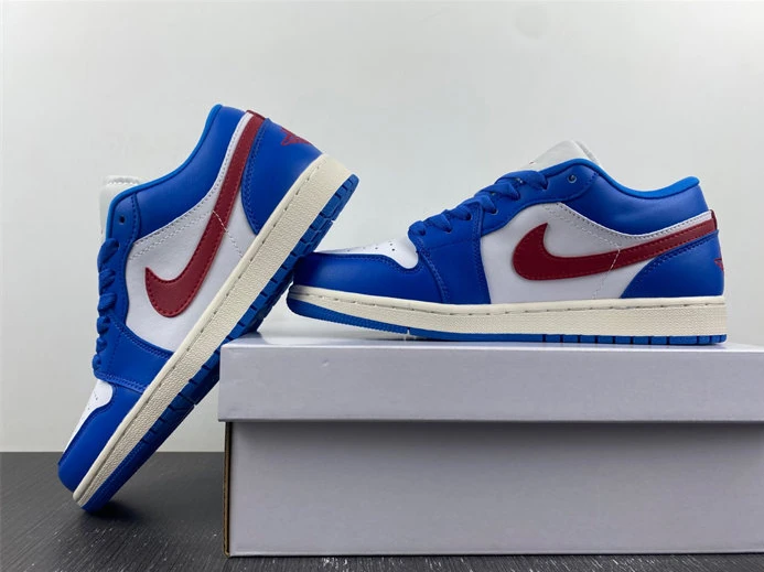 StreetReady Jordan 1 Low Sport Blue Gym Red DC0774-416 606