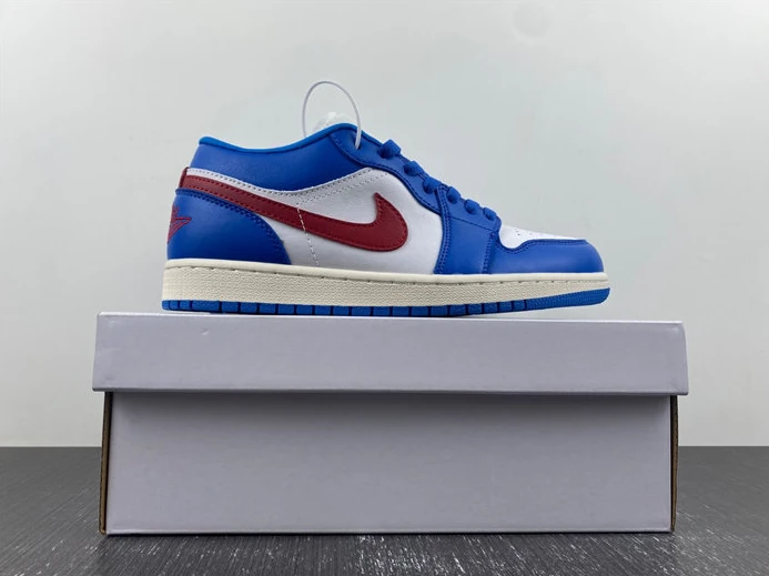 StreetReady Jordan 1 Low Sport Blue Gym Red DC0774-416 606