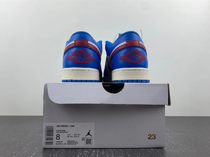 StreetReady Jordan 1 Low Sport Blue Gym Red DC0774-416 606