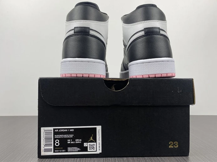 StreetReady Jordan1 Mid Arctic Pink Black 555112-061 466
