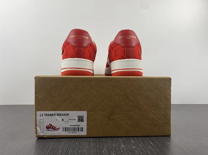 StreetReady LV Nike Air Force 1 Low By Virgil Abloh White Red 2421