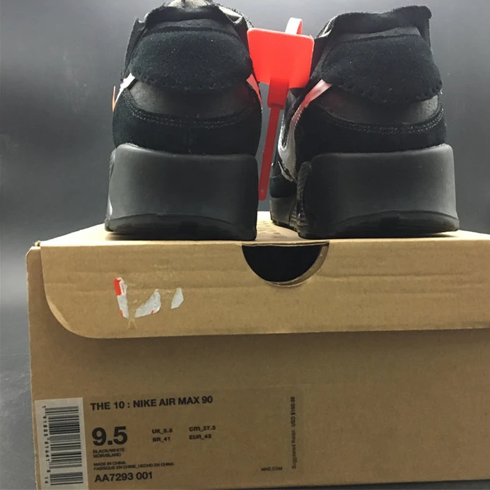 StreetReady Nike Air Max 90 OFF-WHITE Black  AA7293-001 2674