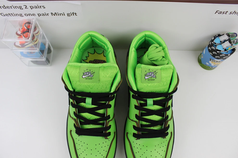 The Powerpuff Girls X Dunk Low Bubbles Green Comfortable 1731