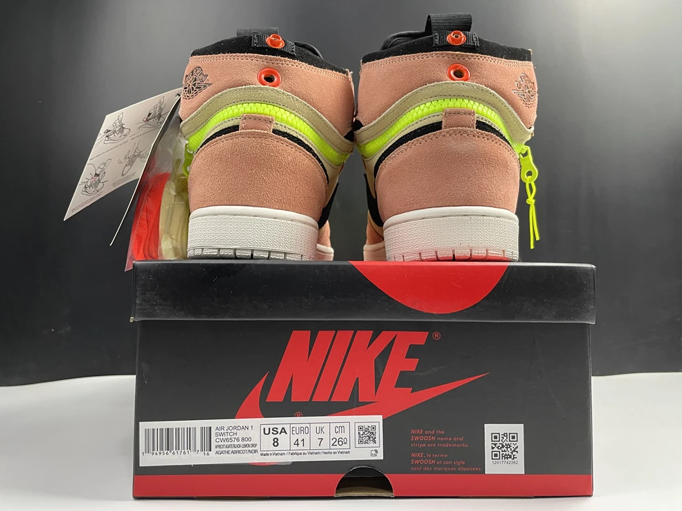 TopPick 2162 Jordan1 Switch Peach CW6576- 528