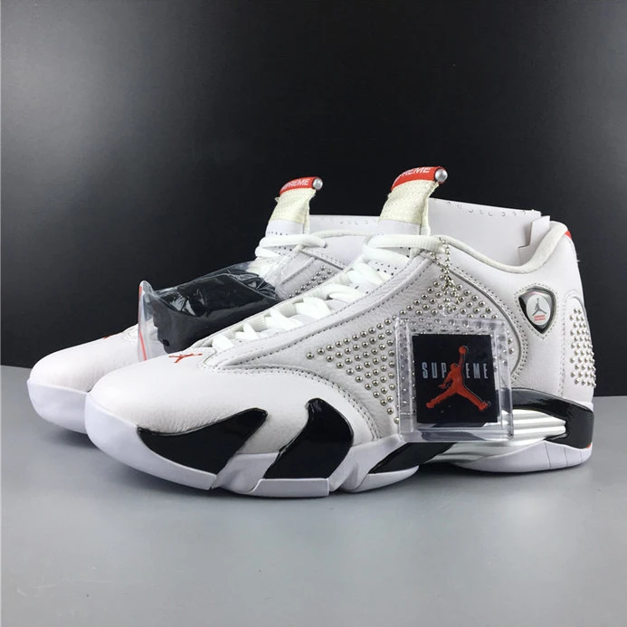 Trendy 268 Jordan 14 Retro Supreme White BV7630- 1191