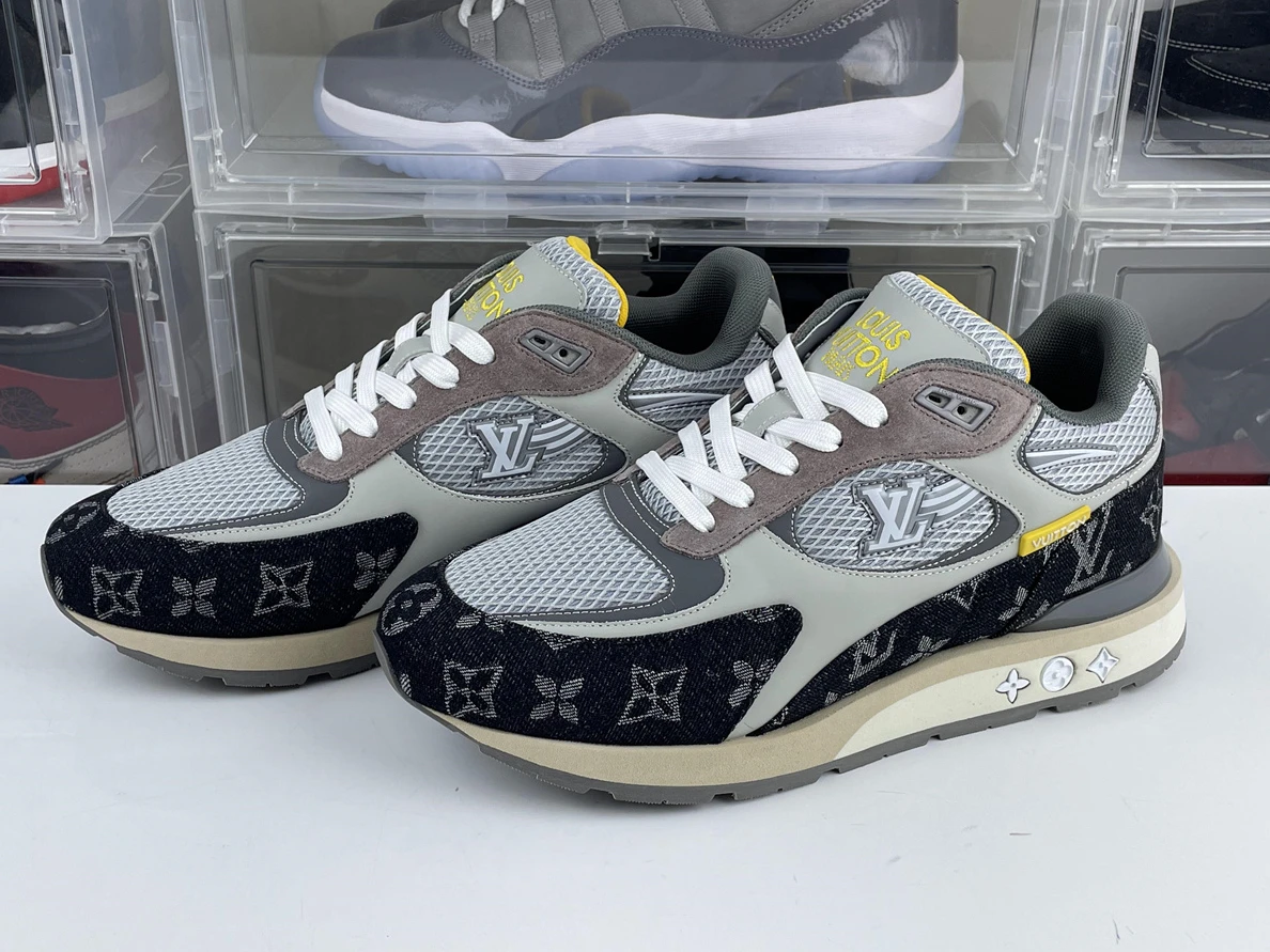 Trendy 2980 LV Blue Run Away Monogram Grey with Black Jean 166
