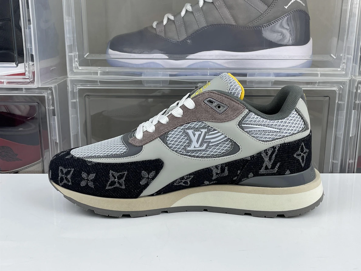 Trendy 2980 LV Blue Run Away Monogram Grey with Black Jean 166