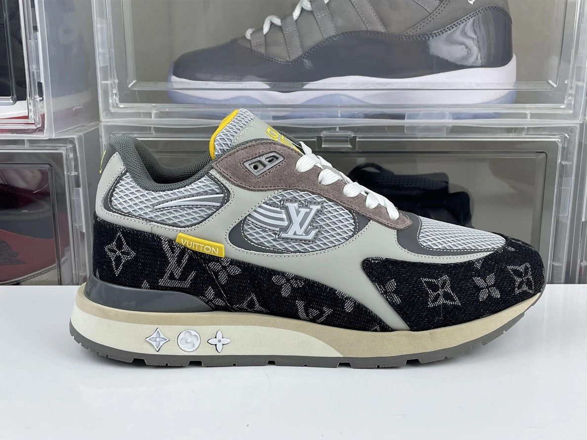 Trendy 2980 LV Blue Run Away Monogram Grey with Black Jean 166