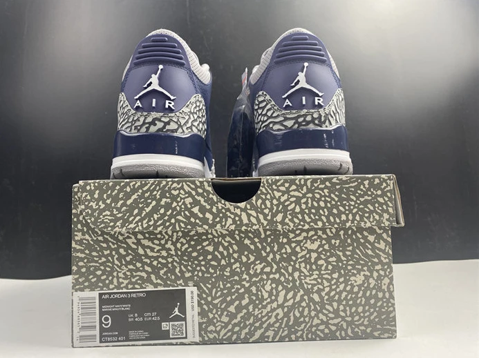 Trendy 6843 Jordan3 Georgetown CT8532- 755
