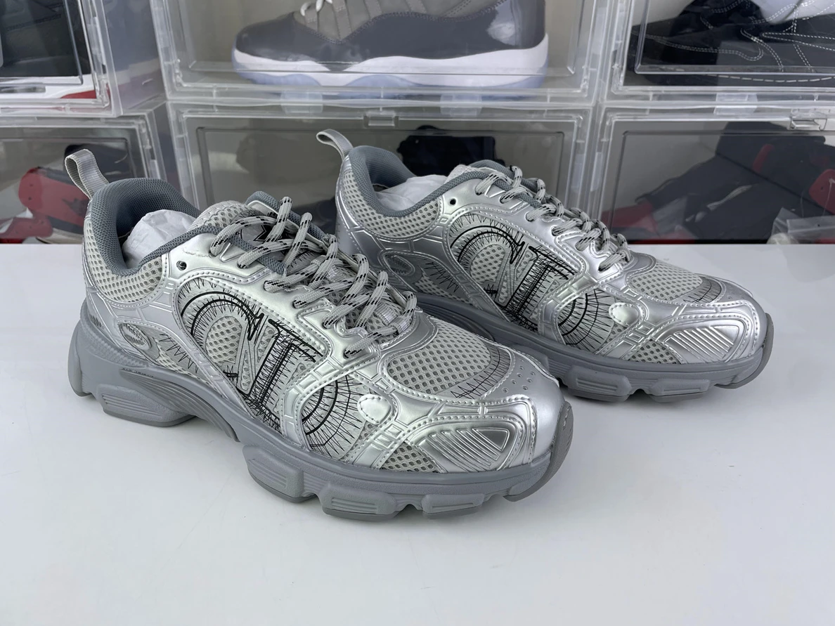 Trendy DIOR Chrono Mesh Silver Grey Sneakers 1531