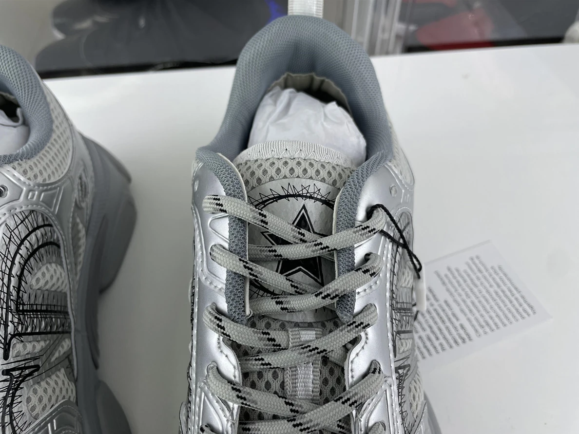 Trendy DIOR Chrono Mesh Silver Grey Sneakers 1531