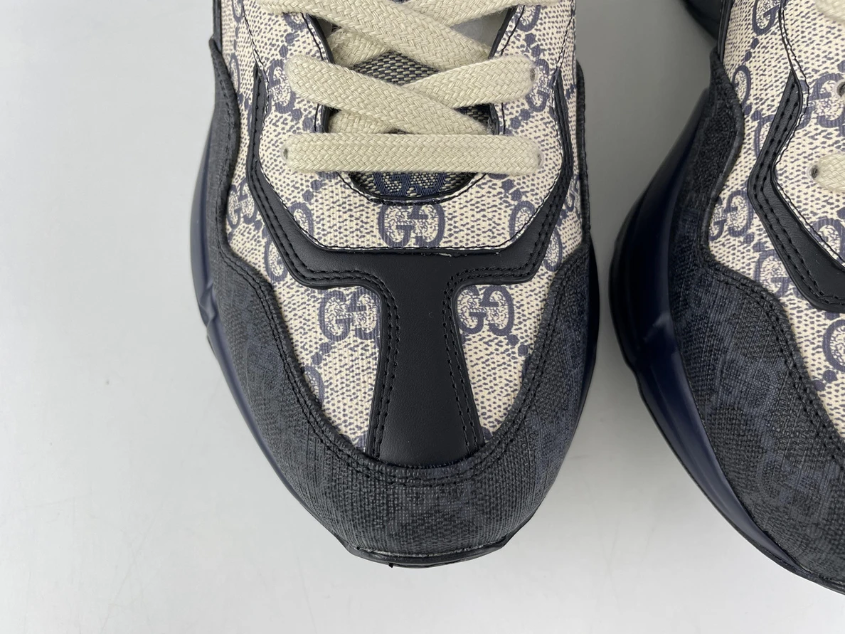 Trendy GUCCI Old Daddy Style Blue grey color shoes 80