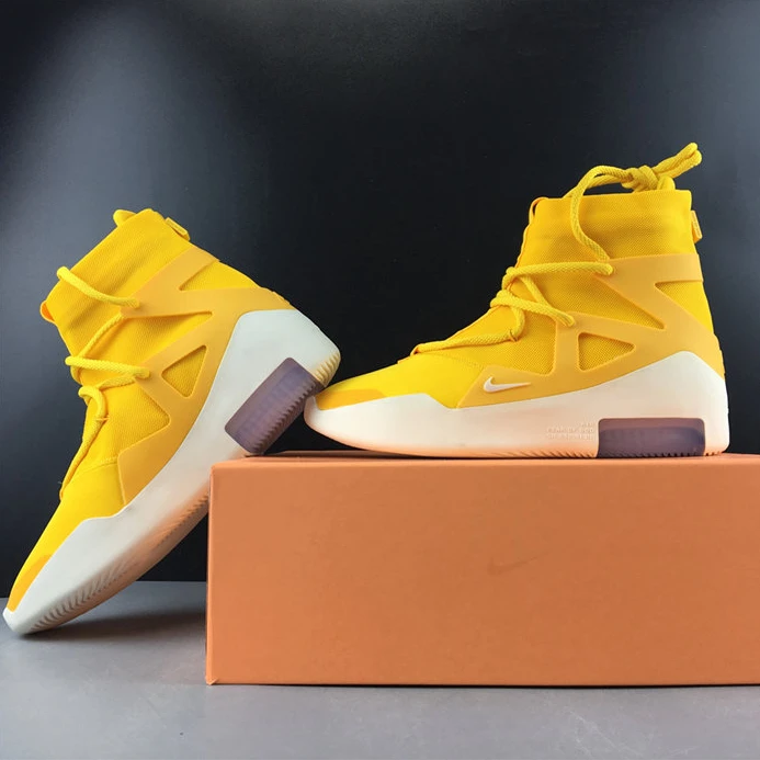 Trendy Nike Air Fear Of God 1 Yellow  AR4237-700 2736