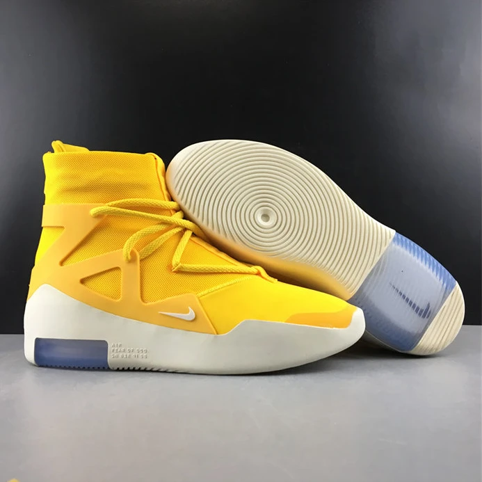 Trendy Nike Air Fear Of God 1 Yellow  AR4237-700 2736