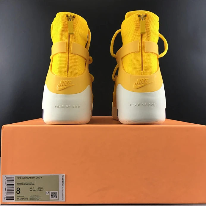 Trendy Nike Air Fear Of God 1 Yellow  AR4237-700 2736
