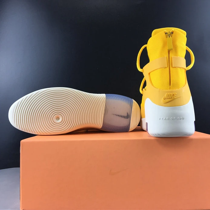 Trendy Nike Air Fear Of God 1 Yellow  AR4237-700 2736