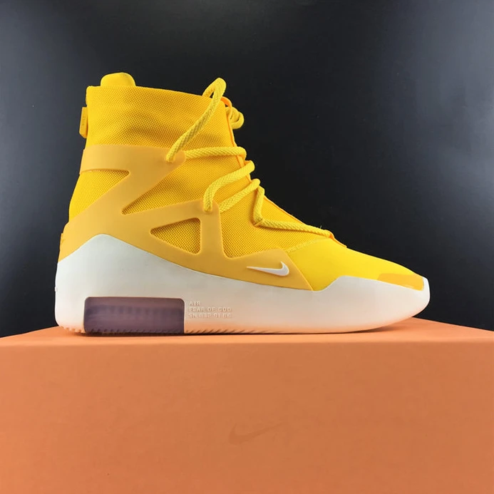 Trendy Nike Air Fear Of God 1 Yellow  AR4237-700 2736