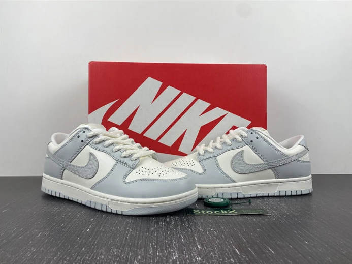 Trendy Nike Dunk Low Needlework Sail Aura FJ4553-133 1749