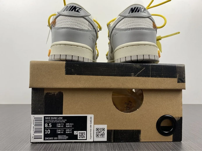 Trendy Nike Dunk Low Off-White Lot 29 DM1602-103 2347