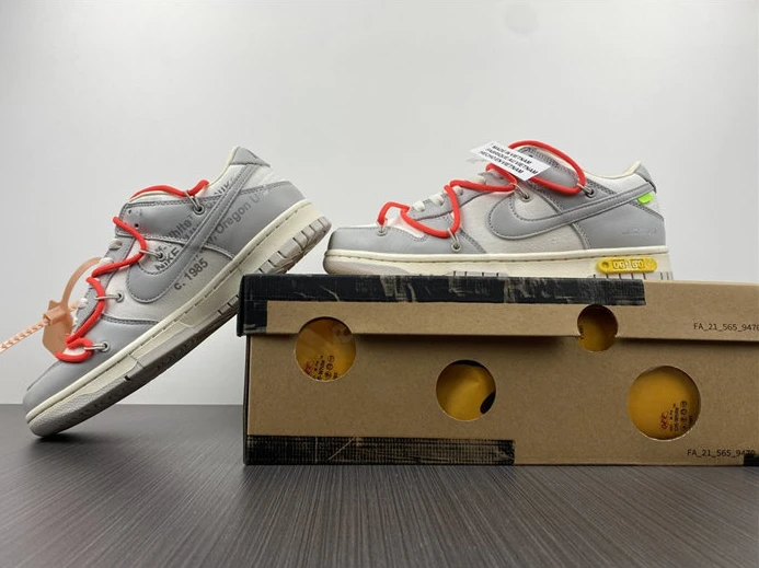 Trendy Nike Dunk Low Off-White Lot 6 DJ1602-110 1936