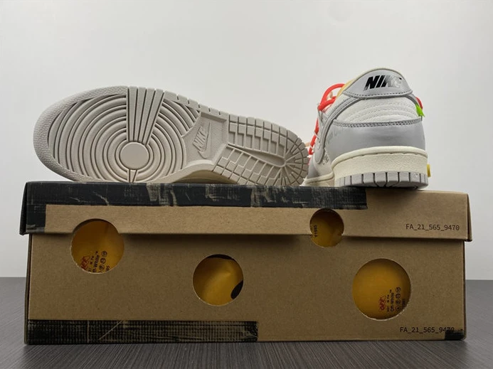 Trendy Nike Dunk Low Off-White Lot 6 DJ1602-110 1936