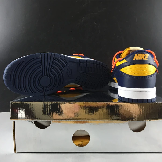 Trendy Nike Dunk Low Off-White University Gold Midnight Navy CT0856-700 2188