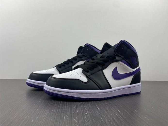 UrbanStyle Jordan1 Mid White Black Purple 554724-095 481