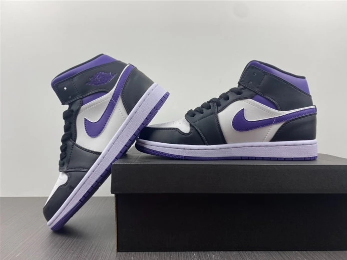 UrbanStyle Jordan1 Mid White Black Purple 554724-095 481