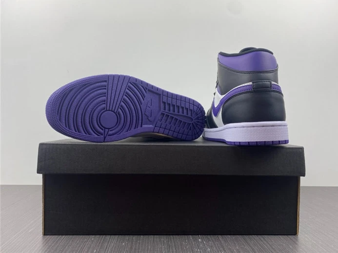 UrbanStyle Jordan1 Mid White Black Purple 554724-095 481