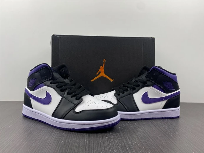 UrbanStyle Jordan1 Mid White Black Purple 554724-095 481