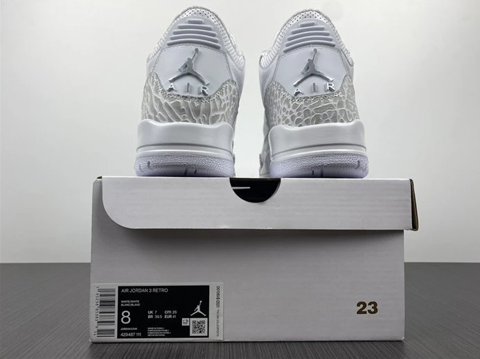 UrbanStyle Jordan3 Pure White 429487-111 752