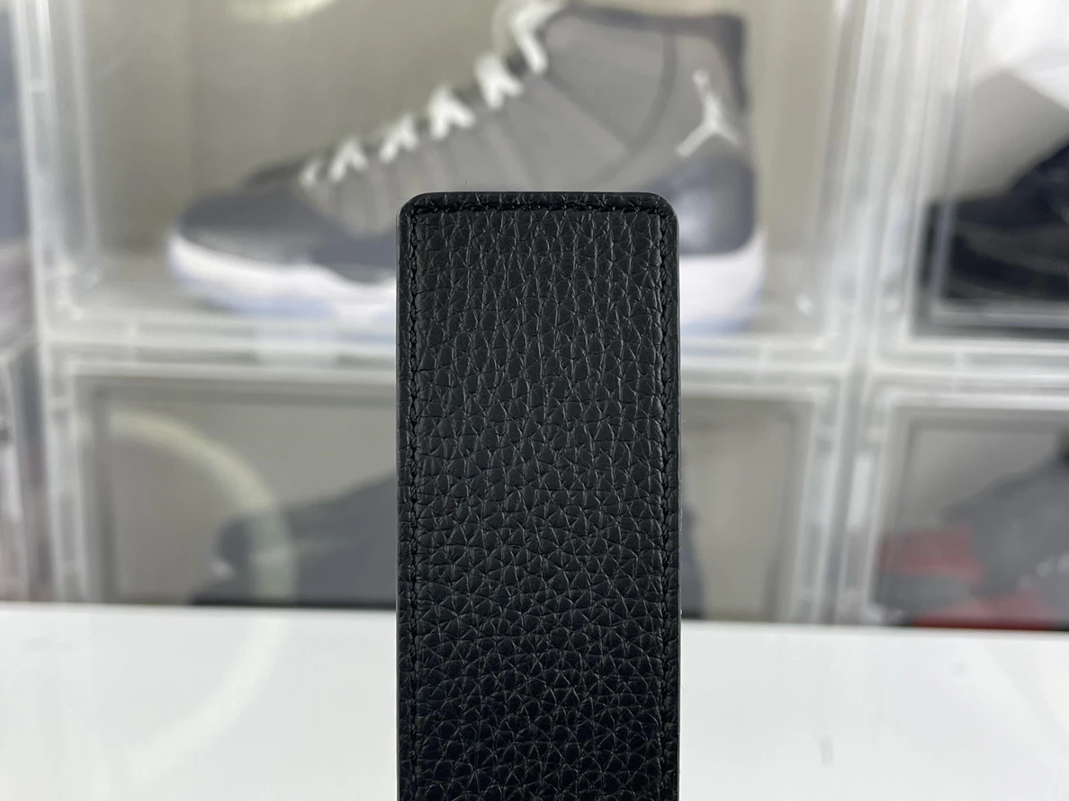 UrbanStyle LV Full Black Belt Lichi Leather (90-125cm) 4