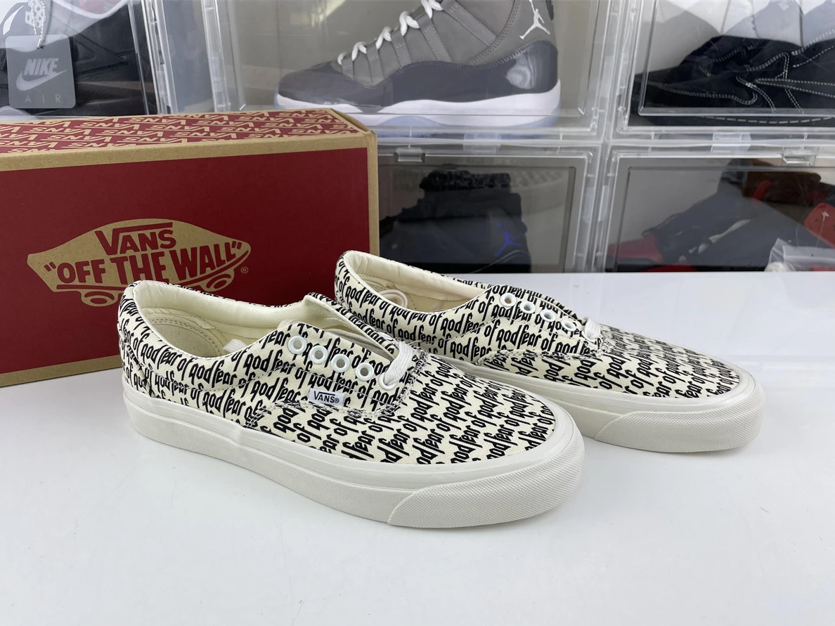 Vans Fear of God White with Black words EasyMatch 3561