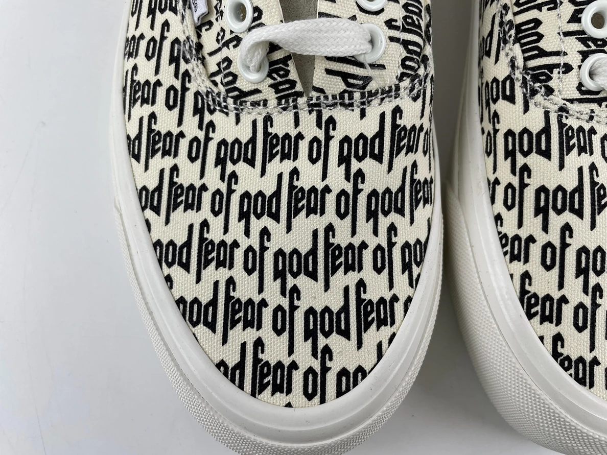 Vans Fear of God White with Black words EasyMatch 3561