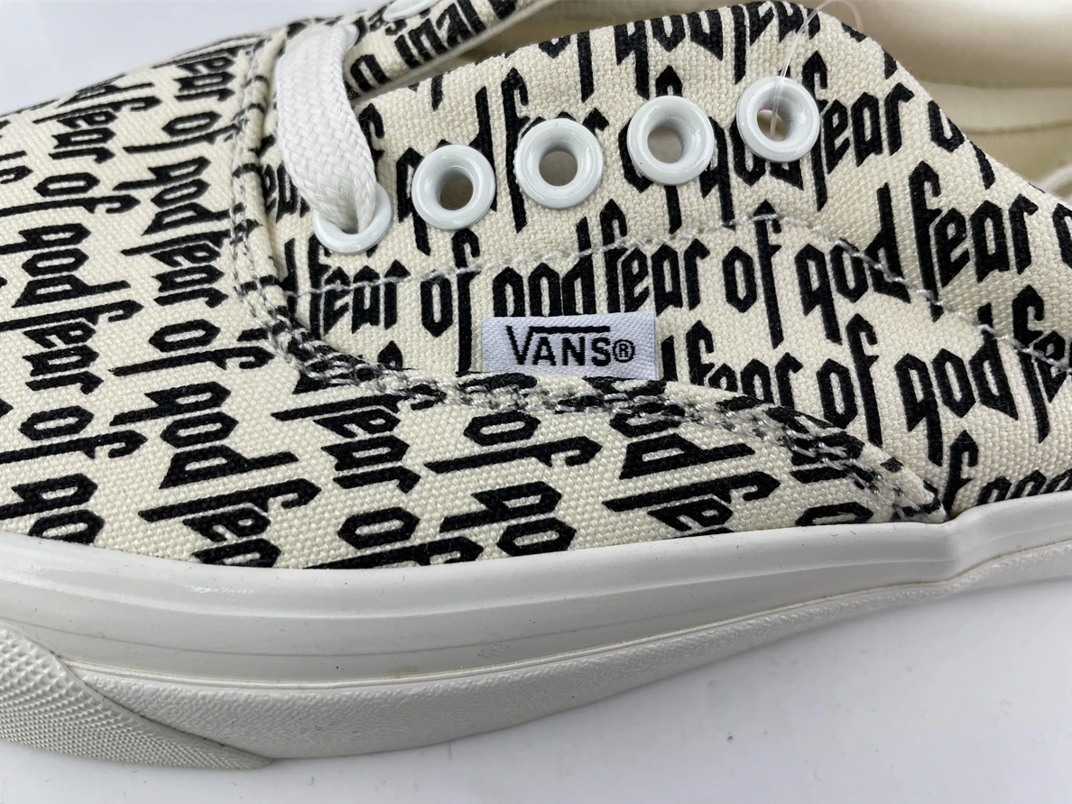 Vans Fear of God White with Black words EasyMatch 3561