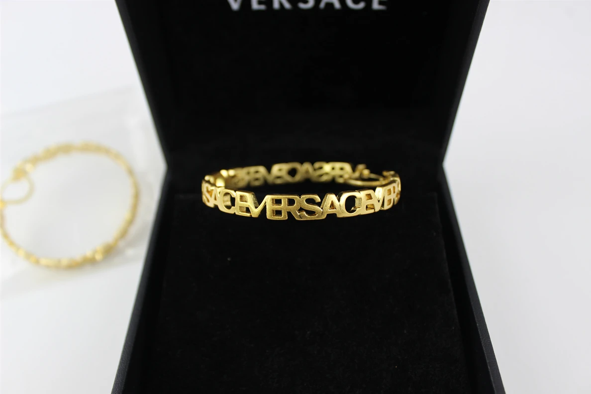 Versace LOGO Hoop Earrings SportInspired 3576