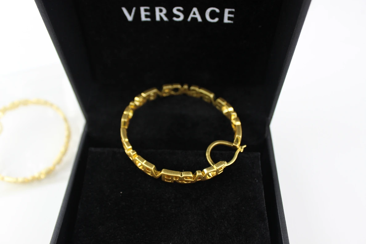 Versace LOGO Hoop Earrings SportInspired 3576
