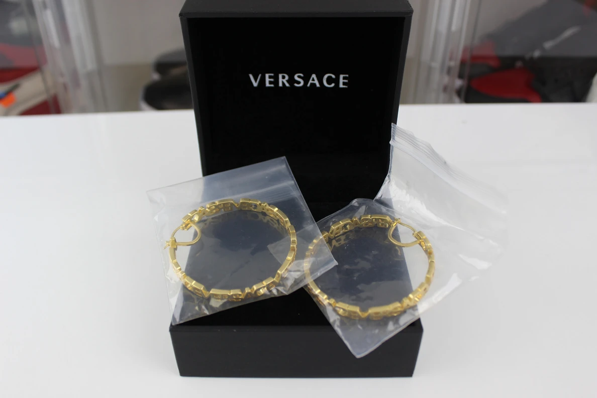 Versace LOGO Hoop Earrings SportInspired 3576