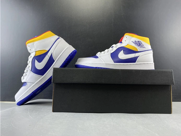 WellDesigned 2148 Jordan1 Mid Royal Blue Laser Orange 554724- 549